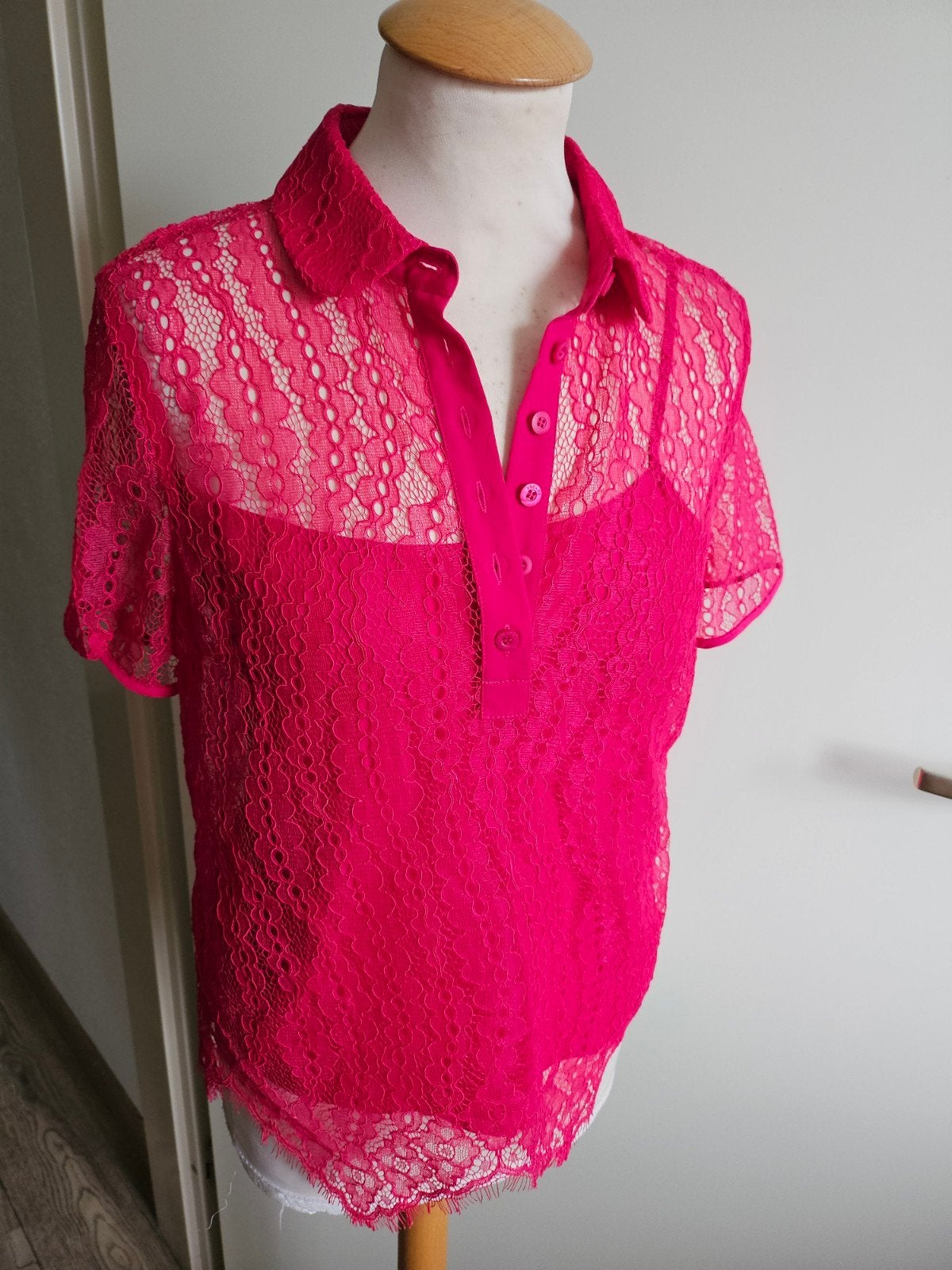 Escada Sport Kanten Blouse, Nieuw, Escada, Ophalen of Verzenden, Roze