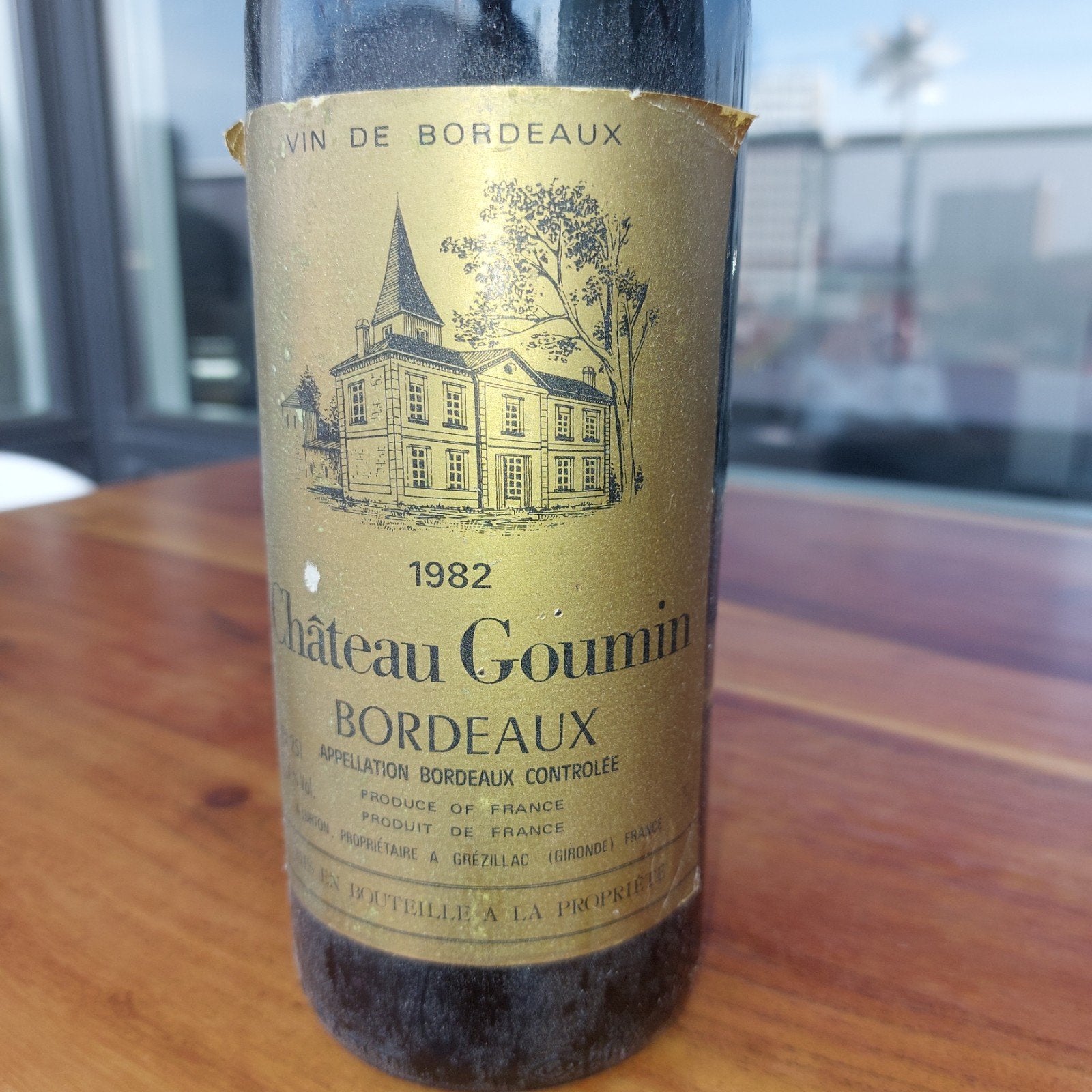 Chateau Goumin 1982, Ophalen of Verzenden, Zo goed als nieuw, Frankrijk, Rode wijn