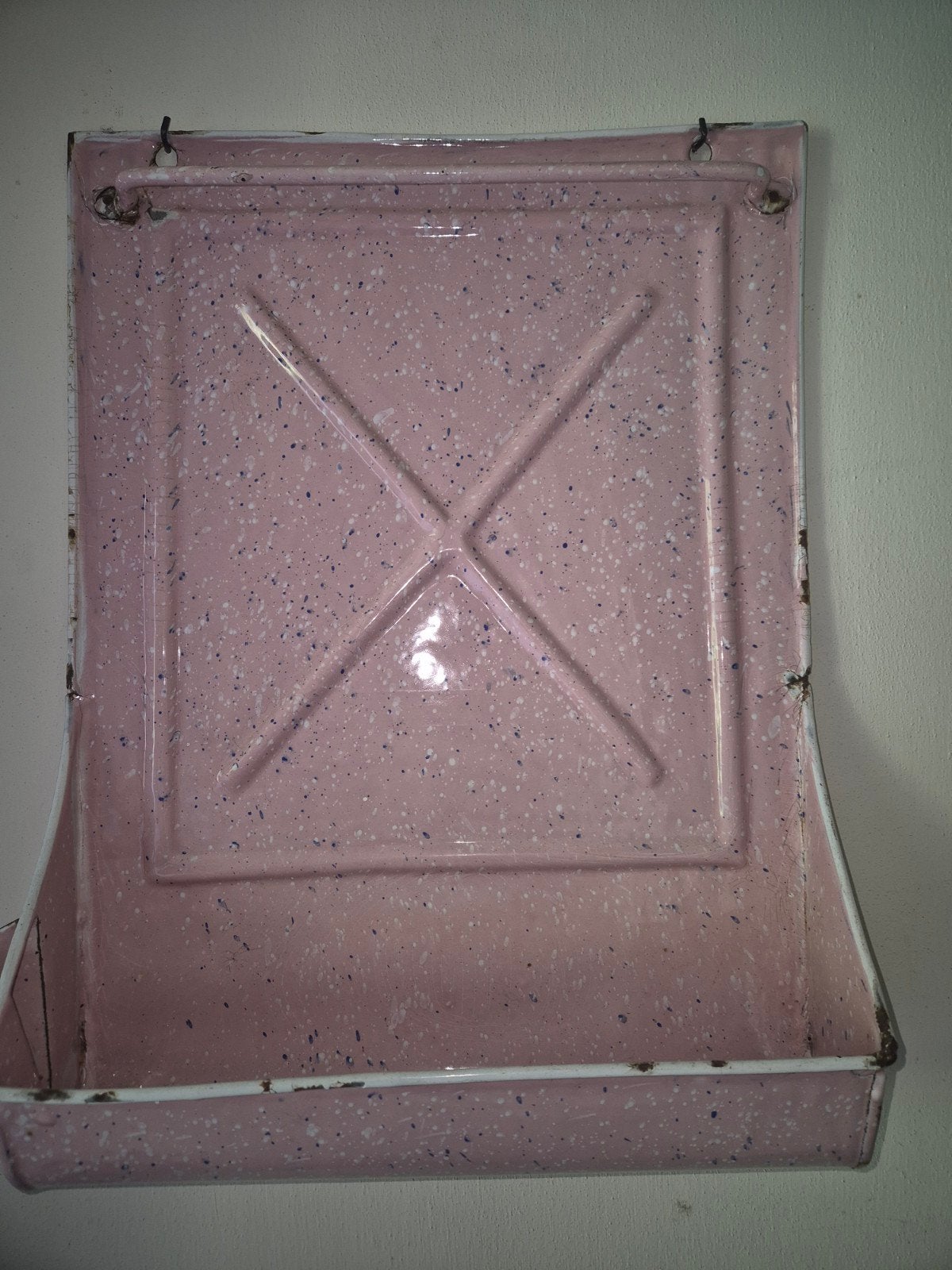 roze emaille lepelrek, Antiek en Kunst, Ophalen of Verzenden