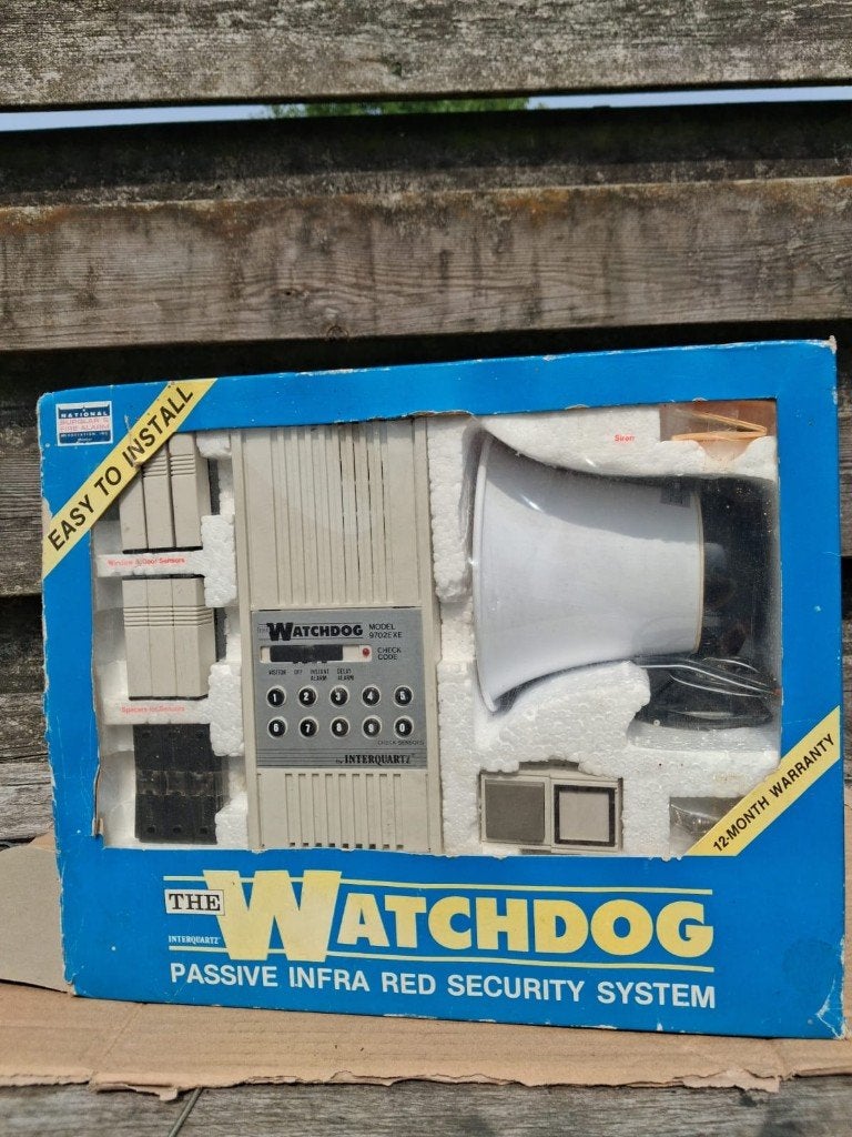 vintage beveiligingssysteem Watchdog met sirene, Doe-het-zelf en Verbouw, Alarmsystemen, Ophalen of Verzenden, Detector, Sensor of Melder