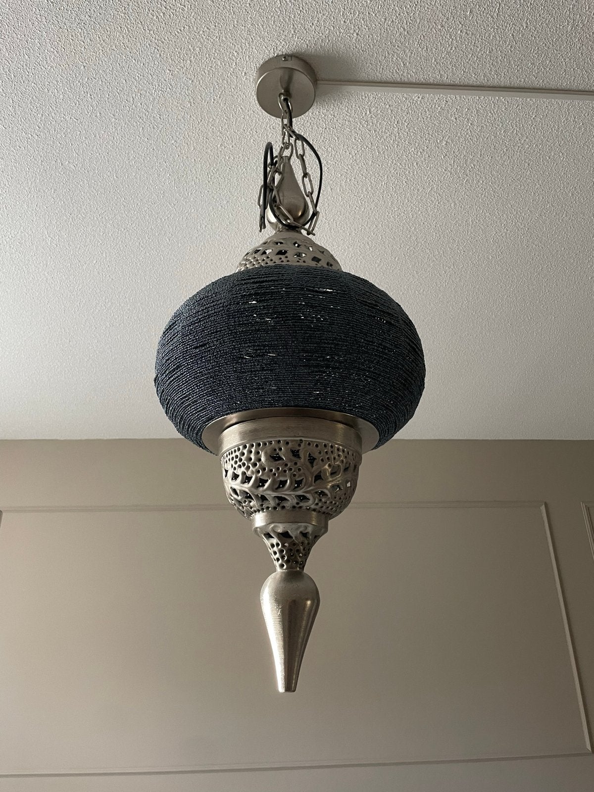 Oosterse hanglamp - 75 cm lang, 30 cm breed, Ophalen, Gebruikt, Metaal, Overige fittingen