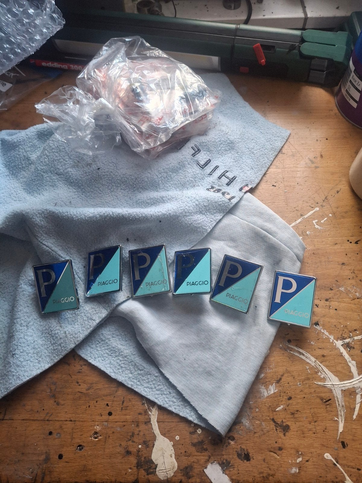 Vespa Piaggio Logos 6x - Originele Emblemen, Ophalen of Verzenden