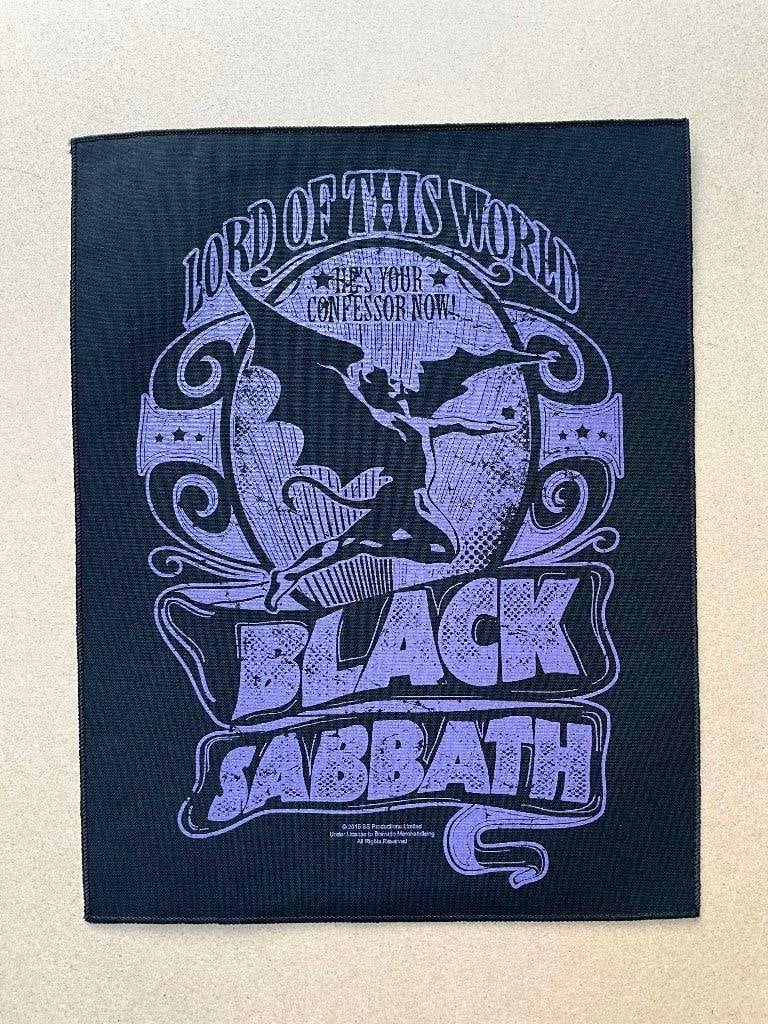 Grote backpatch van Black Sabbath ca 27 x 36 cm nieuw, Nieuw, Ophalen of Verzenden, Grote backpatch van Black Sabbath ca 27 x 36 cm nieuw
