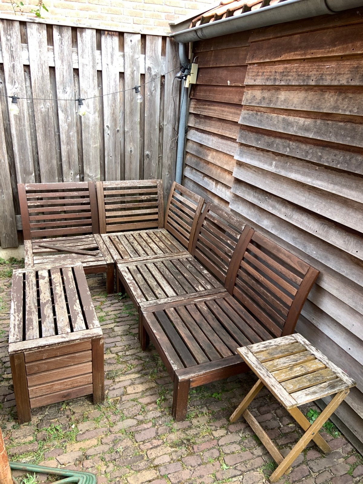 Ikea applaro, Tuin en Terras, Tuinsets en Loungesets, Ophalen, 4 zitplaatsen, Gebruikt, Loungeset