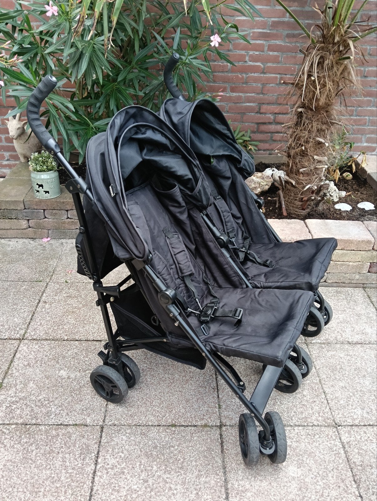 Prénatal Duo buggy Tweelingbuggy Zwart, Ophalen, Gebruikt, Overige merken, Duomodel