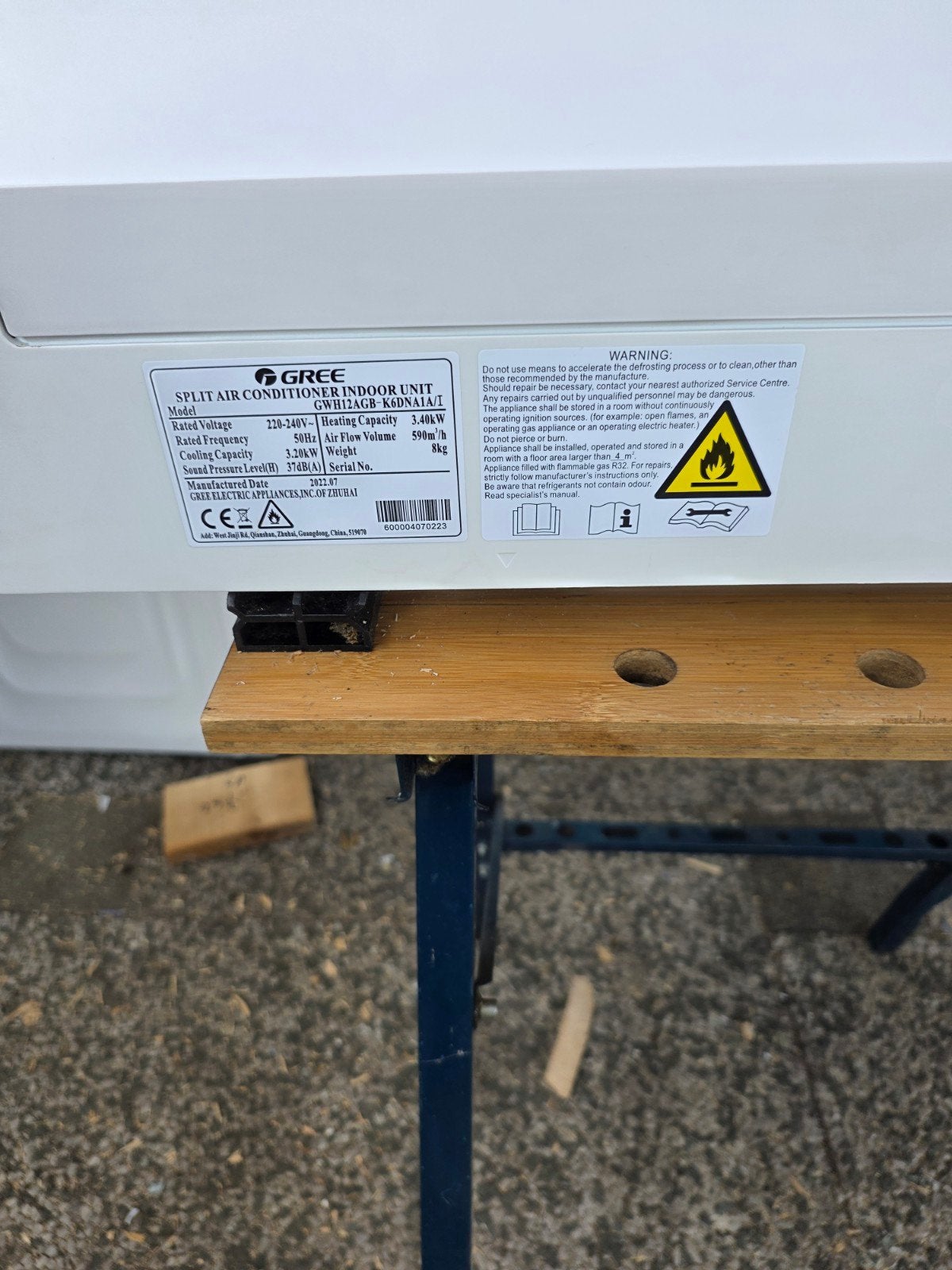 Split Airconditioner Binnenunit GWH12AGB-K6DNA1A/I 3.4kW, Ophalen, Koelen en Ontvochtigen, Nieuw, 3 snelheden of meer