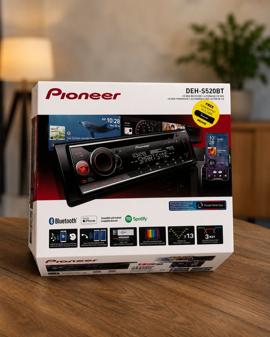 Pioneer DEH-S520BT CD RDS Receiver met Bluetooth, Auto diversen, Autoradio's, Ophalen of Verzenden, Nieuw