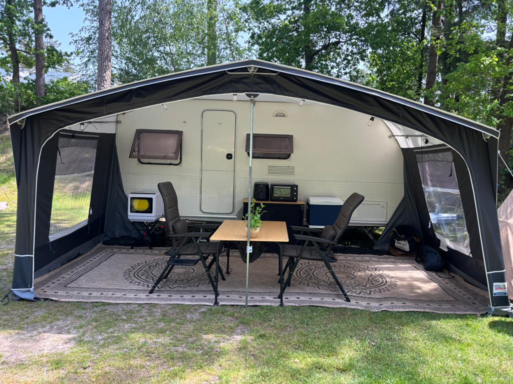 Burstner Flipper 435 TK stapelbed caravan (2008), Particulier, Bürstner, 4 tot 5 meter, Luifel