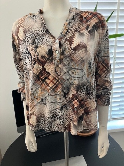 Blouse met dierenprint diversen Maat XL, Meerkleurig, Maat 46/48 (XL) of groter, Nieuw, Ophalen of Verzenden