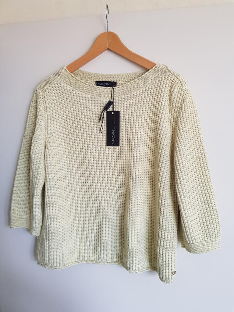 Marccain lime groene katoen mix trui maat 5/ 42 NIEUW, Kleding | Dames, Truien en Vesten, Maat 42/44 (L), Nieuw, Ophalen of Verzenden