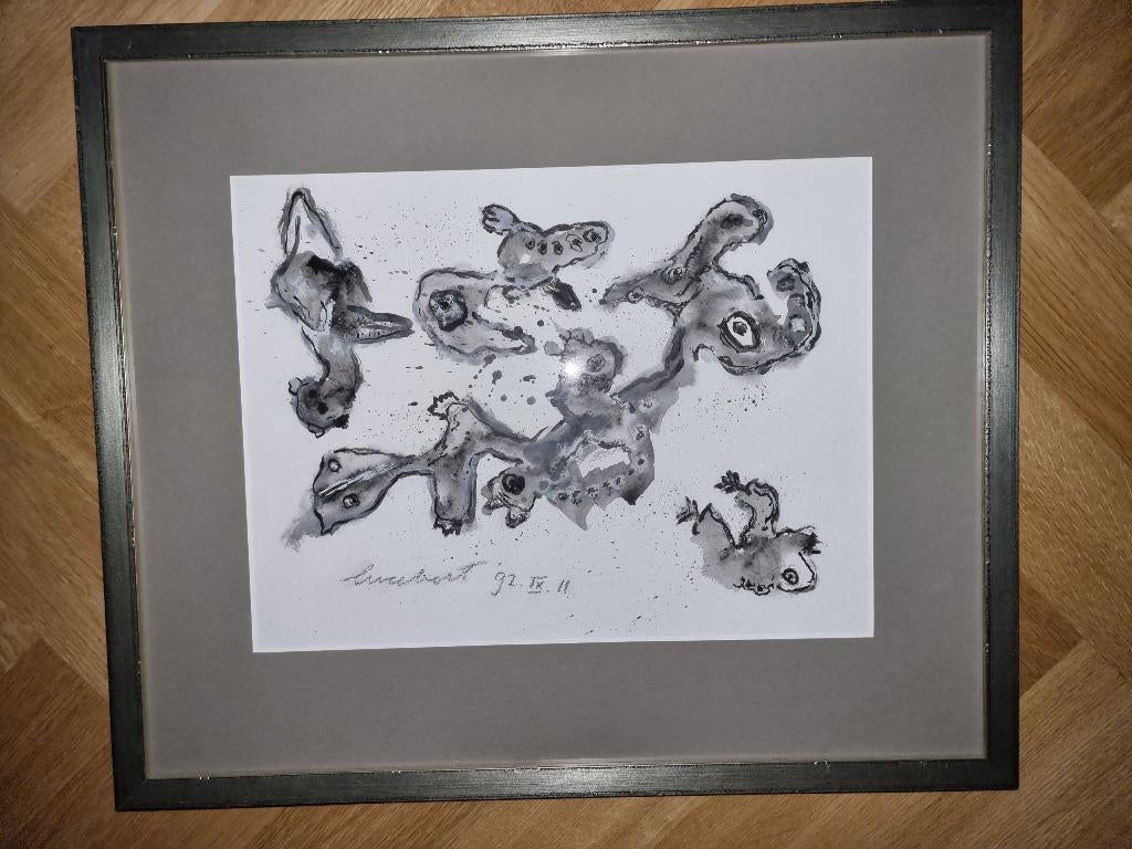 Uniek werk  Lucebert  Gesigneerd en Gedateerd  1992, Antiek en Kunst, Ophalen