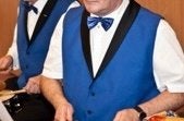 Mooie blauwe gilet met vlinderdas (35 stuks: diverse maten), Kleding | Heren, Ophalen, Onbekend, Blauw, Overige maten