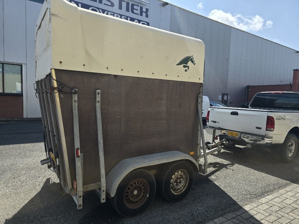 Ruime 2-Paards Trailer, Ophalen, Gebruikt, Hout, 2-paards trailer