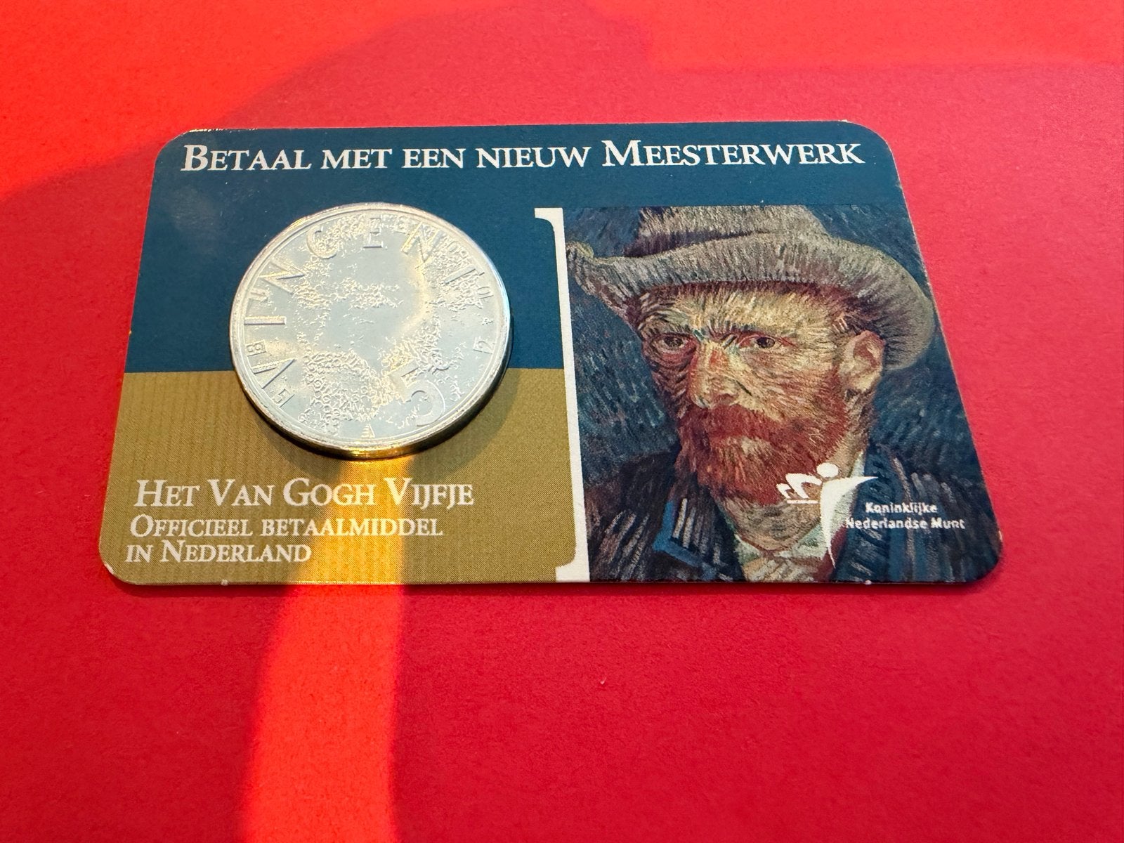 Zilveren Van Gogh Vijfje, Verzenden, Euro's, Losse munt, Zilver