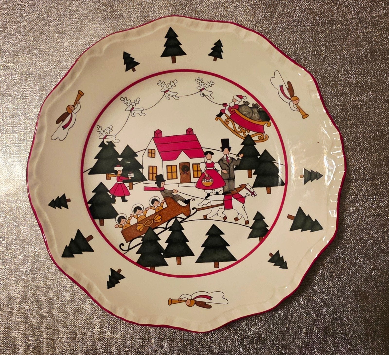 Mason's Christmas Village 1983 Borden-Schaal, Ophalen of Verzenden