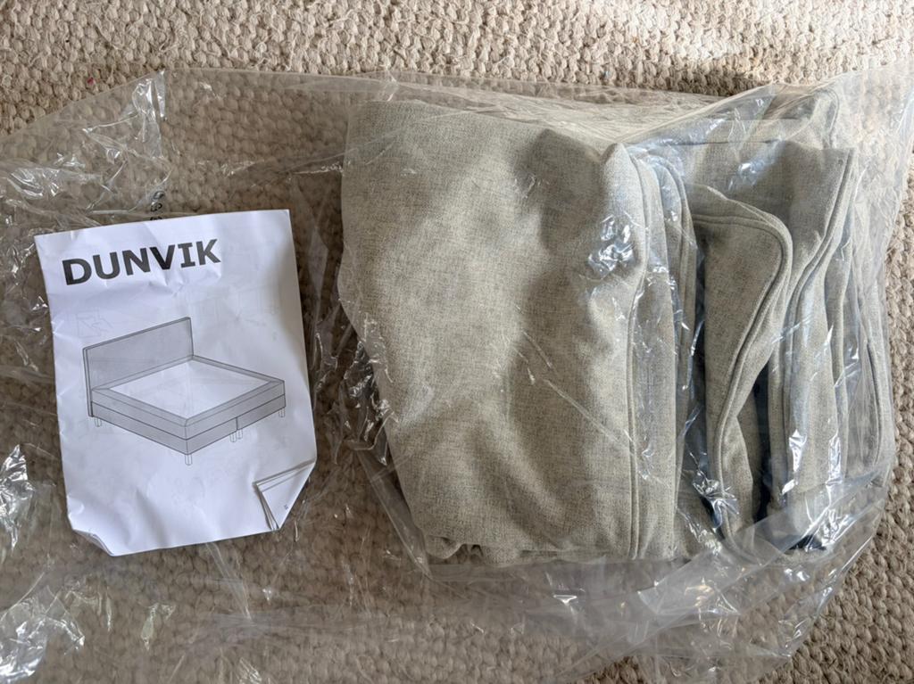 IKEA Dunvik boxspring: hoes voor hoofdbord 180, Huis en Inrichting, Beige, Ophalen of Verzenden, 180 cm, Nieuw
