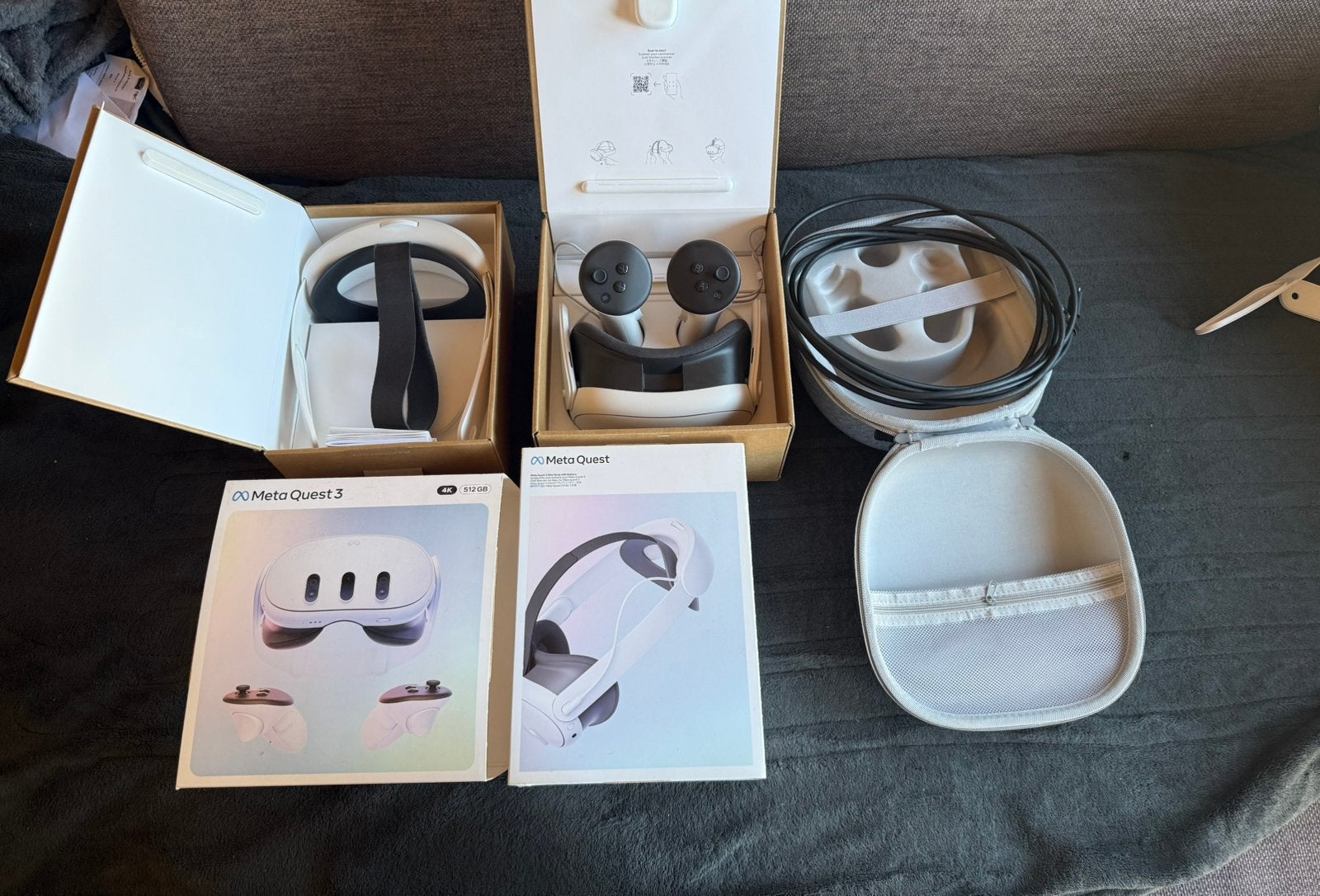 Meta Quest 3 512GB + Elite Strap met batterij, Ophalen, Zo goed als nieuw, VR-bril, Overige platformen