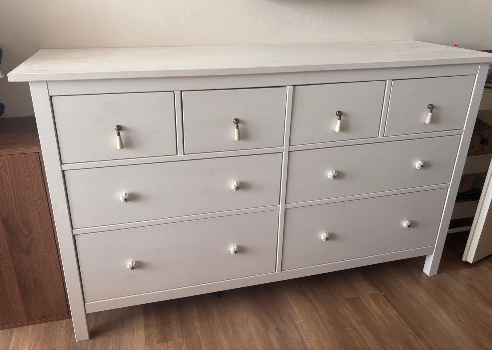 IKEA Hemnes ladekast of Commode – met Zara Home knoppen, Ophalen, Zo goed als nieuw, 25 tot 50 cm, 150 tot 200 cm