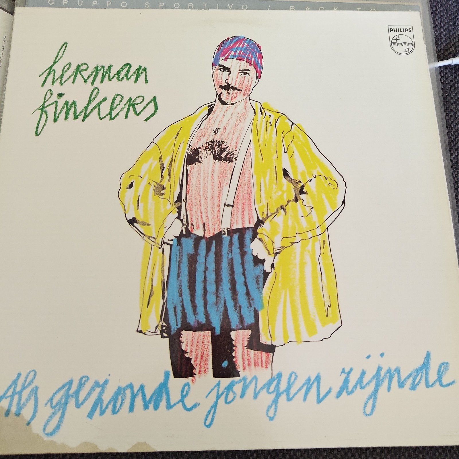 Herman Finkers - Als Gezonde Jongen Zijnde LP (Pop, 1987), Cd's en Dvd's, Vinyl | Nederlandstalig, Ophalen of Verzenden, Gebruikt