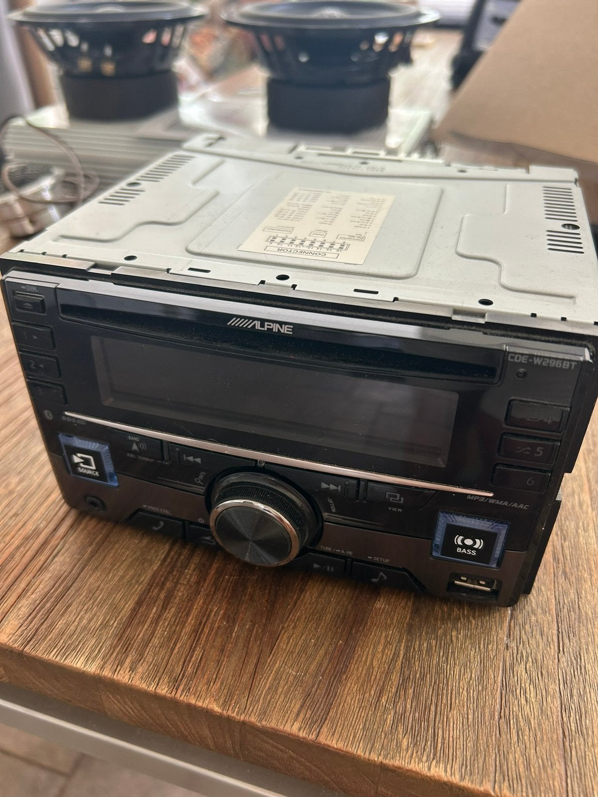 Alpine CDE W296BT 2 DIN Bluetooth autoradio compleet, Ophalen of Verzenden, Zo goed als nieuw