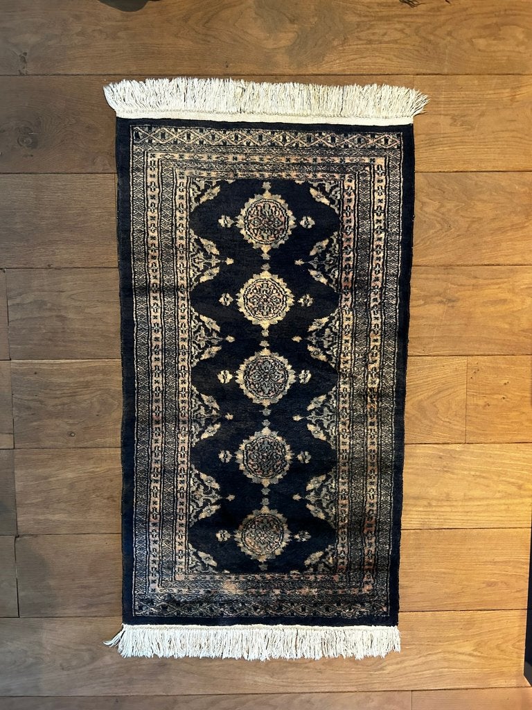 Handgeknoopt Pakistaans kleedje, Bokhara-design, 130 x 64 cm, Ophalen of Verzenden