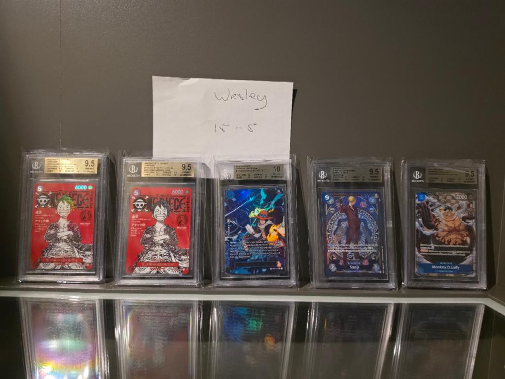 One Piece Beckett Slabs - Diverse Collectie Graded Kaarten, Foil, Meerdere kaarten, Ophalen of Verzenden, Zo goed als nieuw