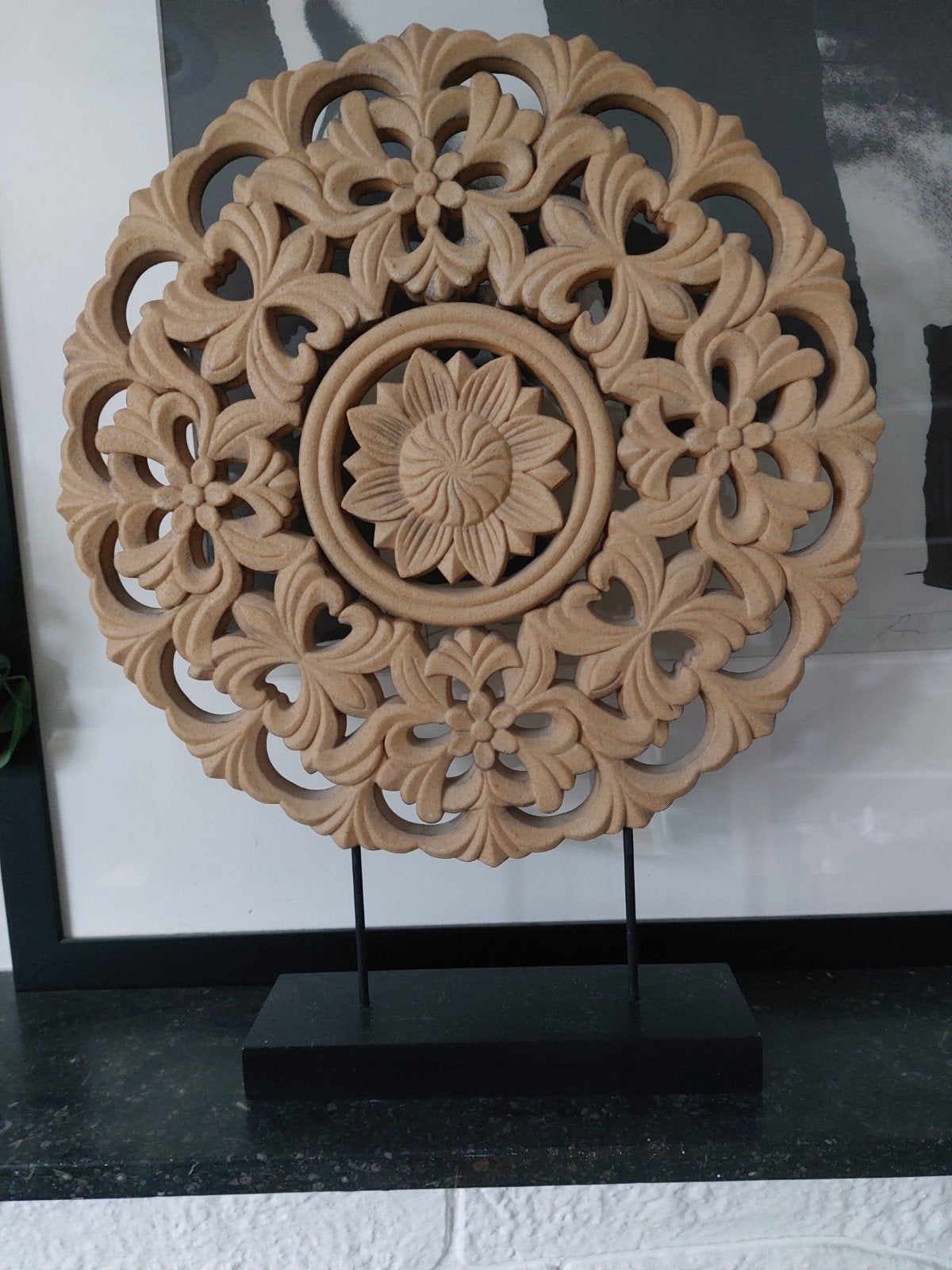 Decoratief Ornament op Voet - Huis & Raam Decoratie, Hout, Overige stijlen, Ophalen of Verzenden, Zo goed als nieuw