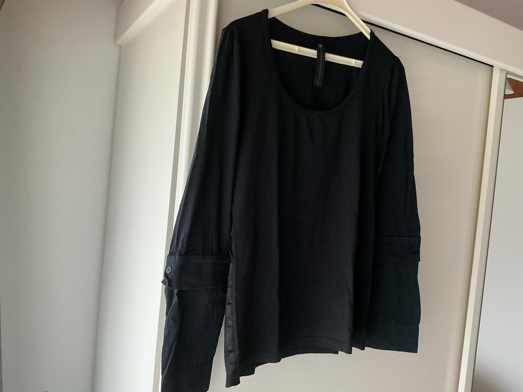 10 Days Zwart Shirt met Mooie Manchetten - Maat 2, Maat 38/40 (M), Zwart, Ophalen of Verzenden, Zo goed als nieuw