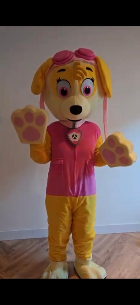 pawpatrol Sky mascotte, Hobby en Vrije tijd, Feestartikelen | Verhuur, Ophalen, Zo goed als nieuw, Verjaardag