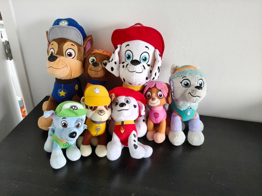 Paw patrol complete set knuffels, Ophalen, Hond, Zo goed als nieuw, Klein (minder dan 20 cm)
