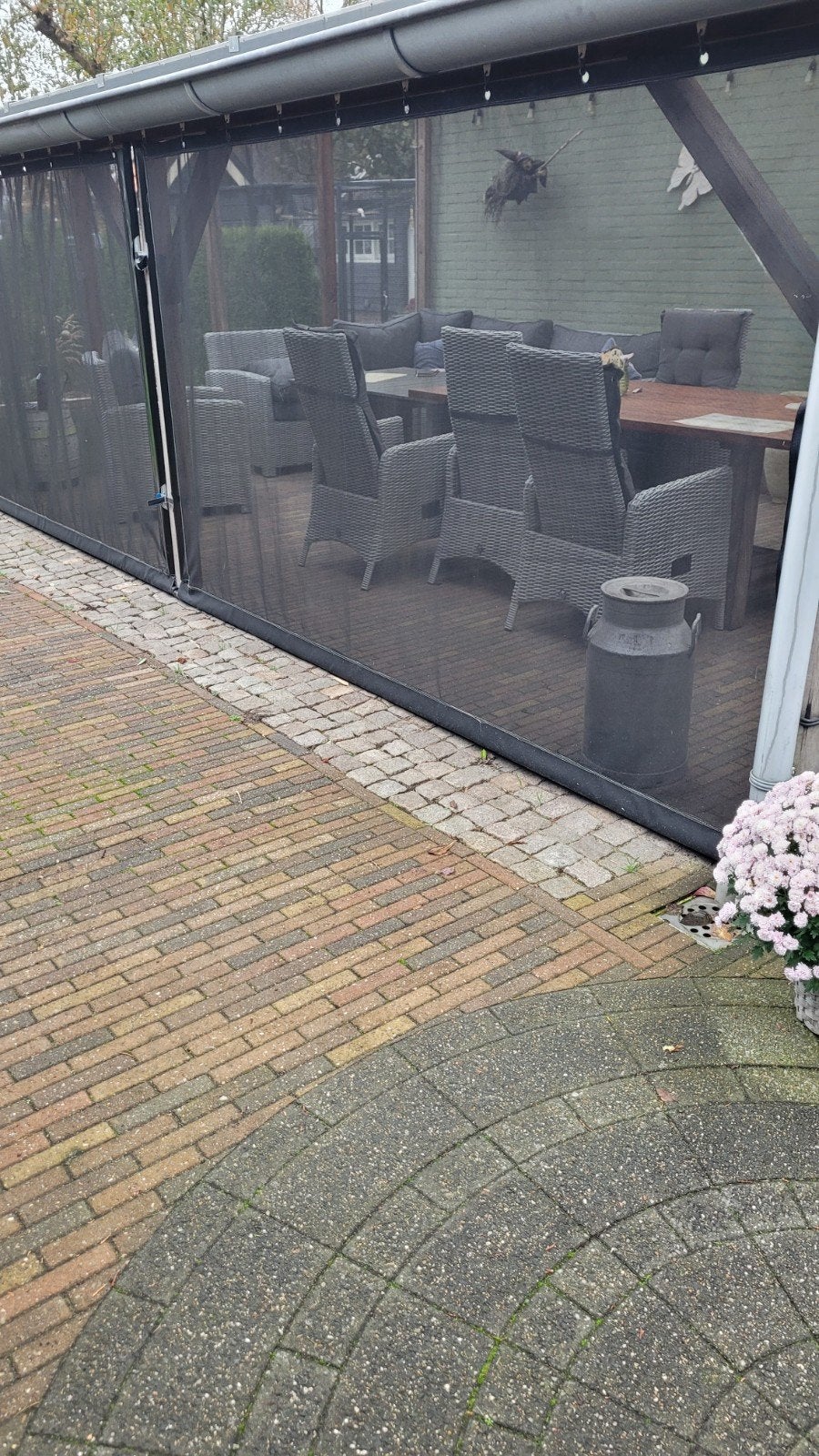 OVERKAPPING WIND SCHERMEN, Tuin en Terras, Ophalen, Gebruikt