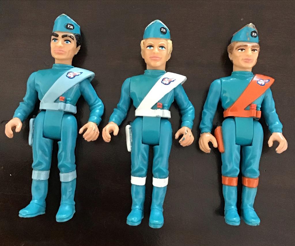 3 Matchbox Thunderbirds popjes 1992:, Ophalen of Verzenden, Gebruikt