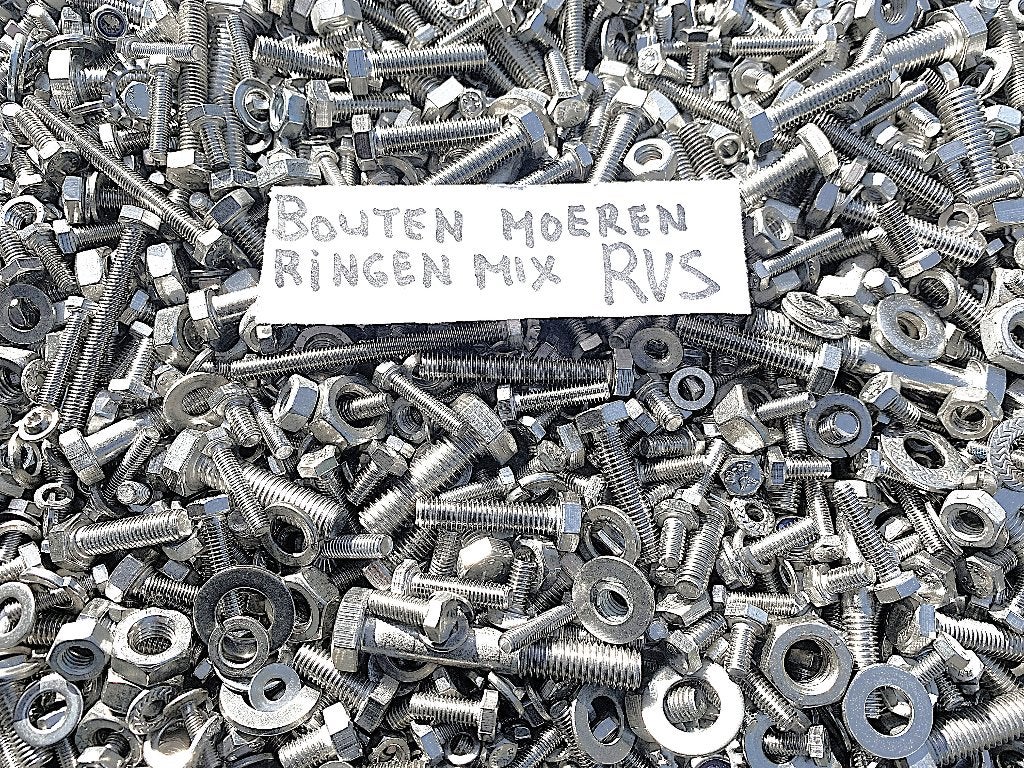 Rvs bouten moeren mix, inbusbouten mix en platkopboutjes mix, Ophalen of Verzenden, Nieuw