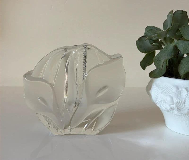 Walther Glas solifleur vaas lelie, 12 cm, Transparant, Ophalen of Verzenden, Inclusief decoratie