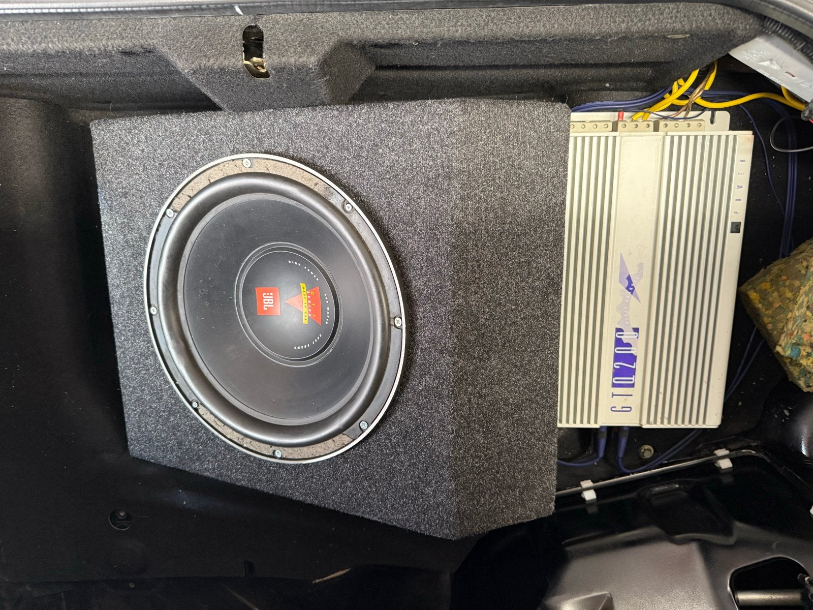 JBL Subwoofer met Versterker (GTQ200), Ophalen of Verzenden, Zo goed als nieuw