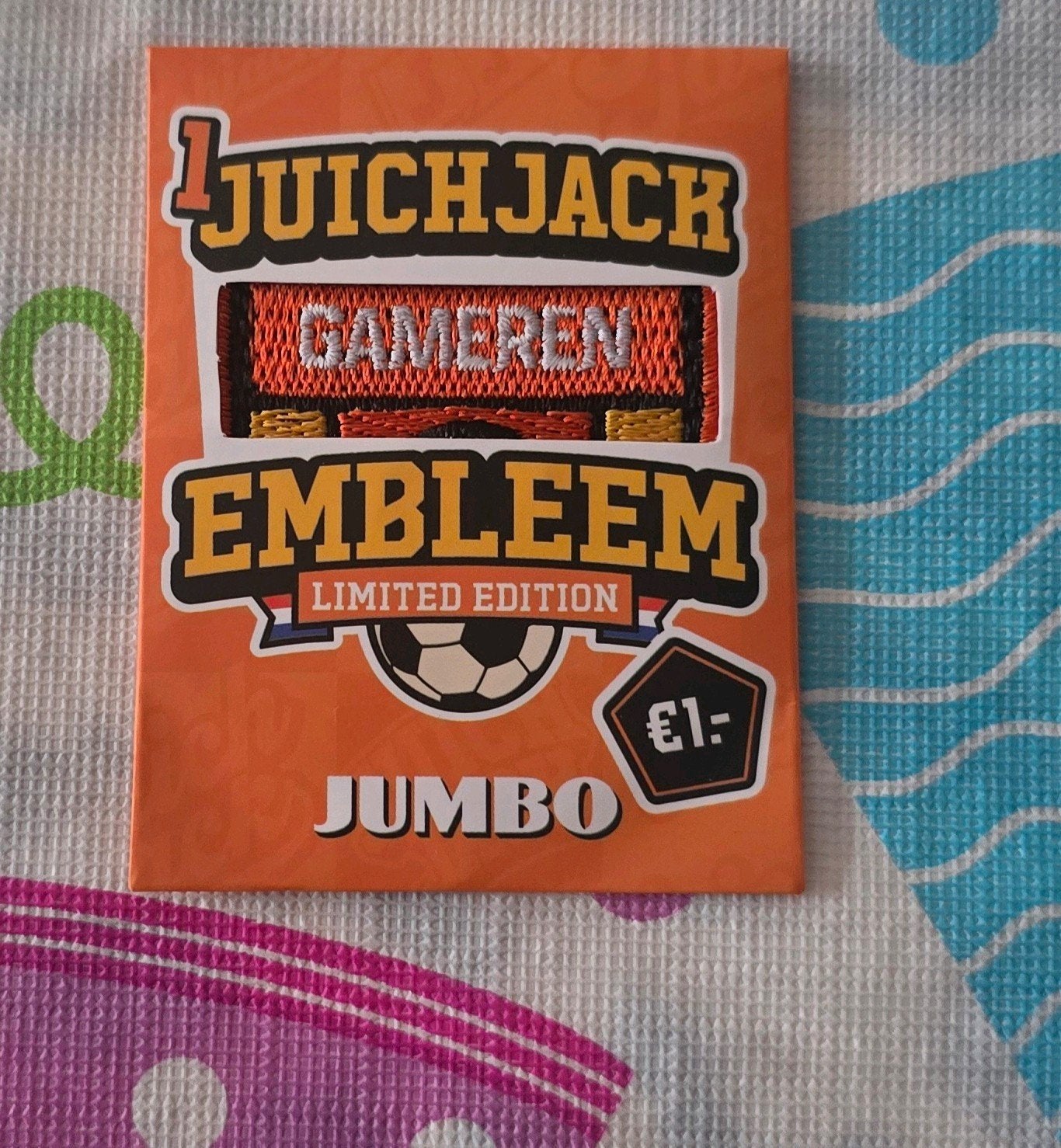 Jumbo juich embleem gameren jumbo juich jack emblemen, Hobby en Vrije tijd, Spaarzegeltjes, Ophalen of Verzenden, Winkel, Super of Benzinepomp