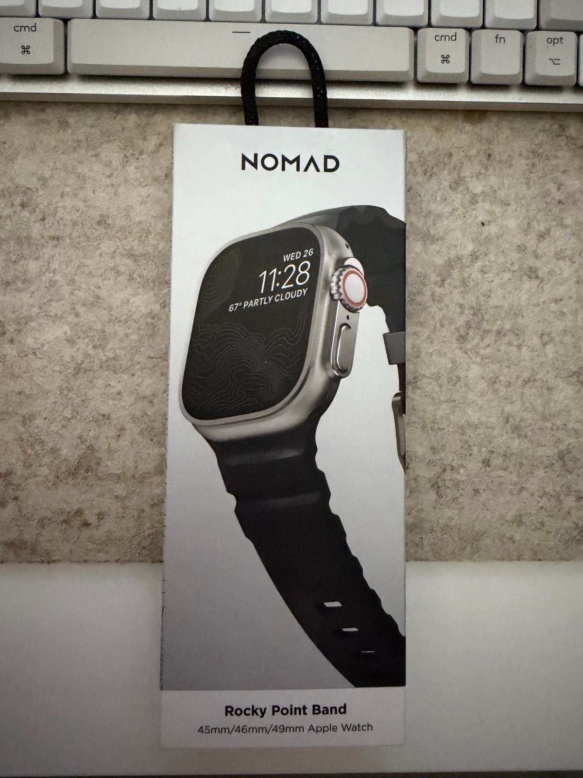 Nomad Rocky Point Band voor Apple Watch (45/46/49mm) zwart, Overige merken, Polshorloge, Overige materialen, Nieuw