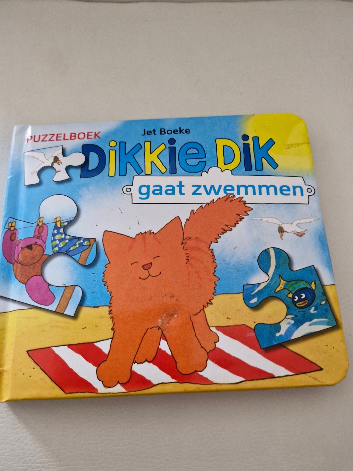 Dikkie Dik gaat zwemmen puzzelboek, Ophalen of Verzenden, Minder dan 10 stukjes, Gebruikt, 2 tot 4 jaar