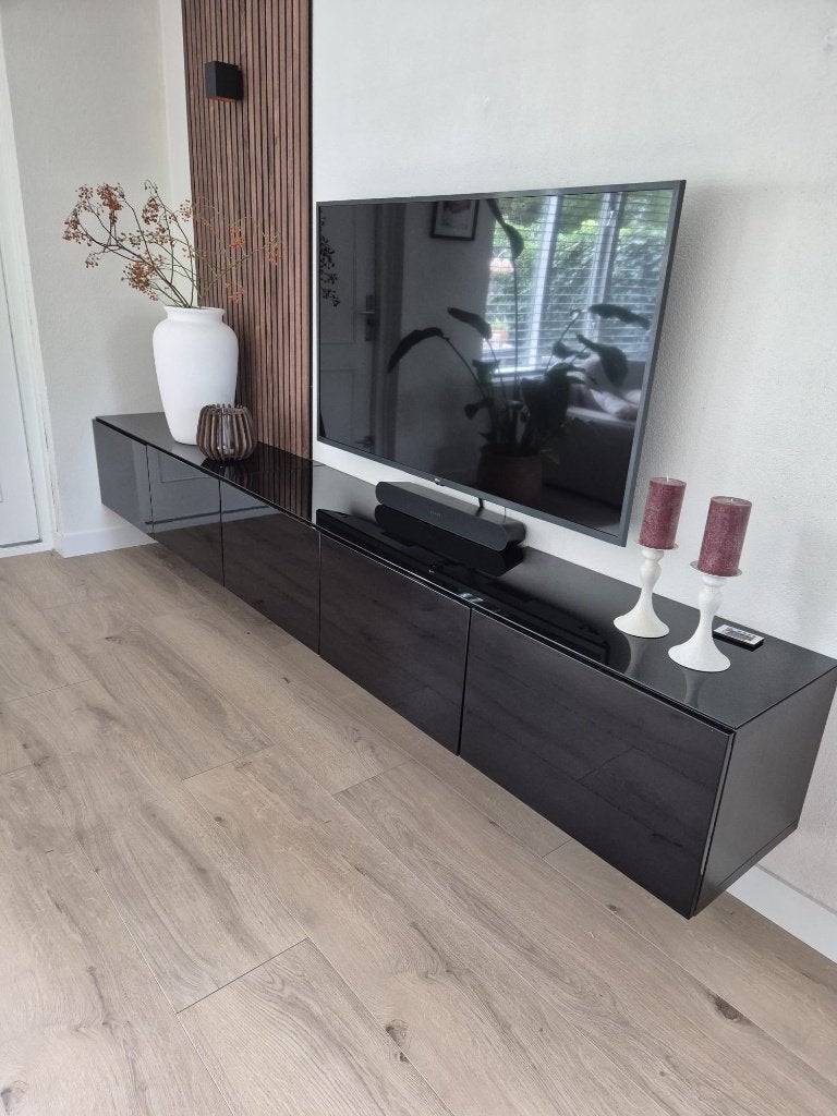 Besta Ikea tv meubel, Ophalen, Zo goed als nieuw, 200 cm of meer, Minder dan 100 cm
