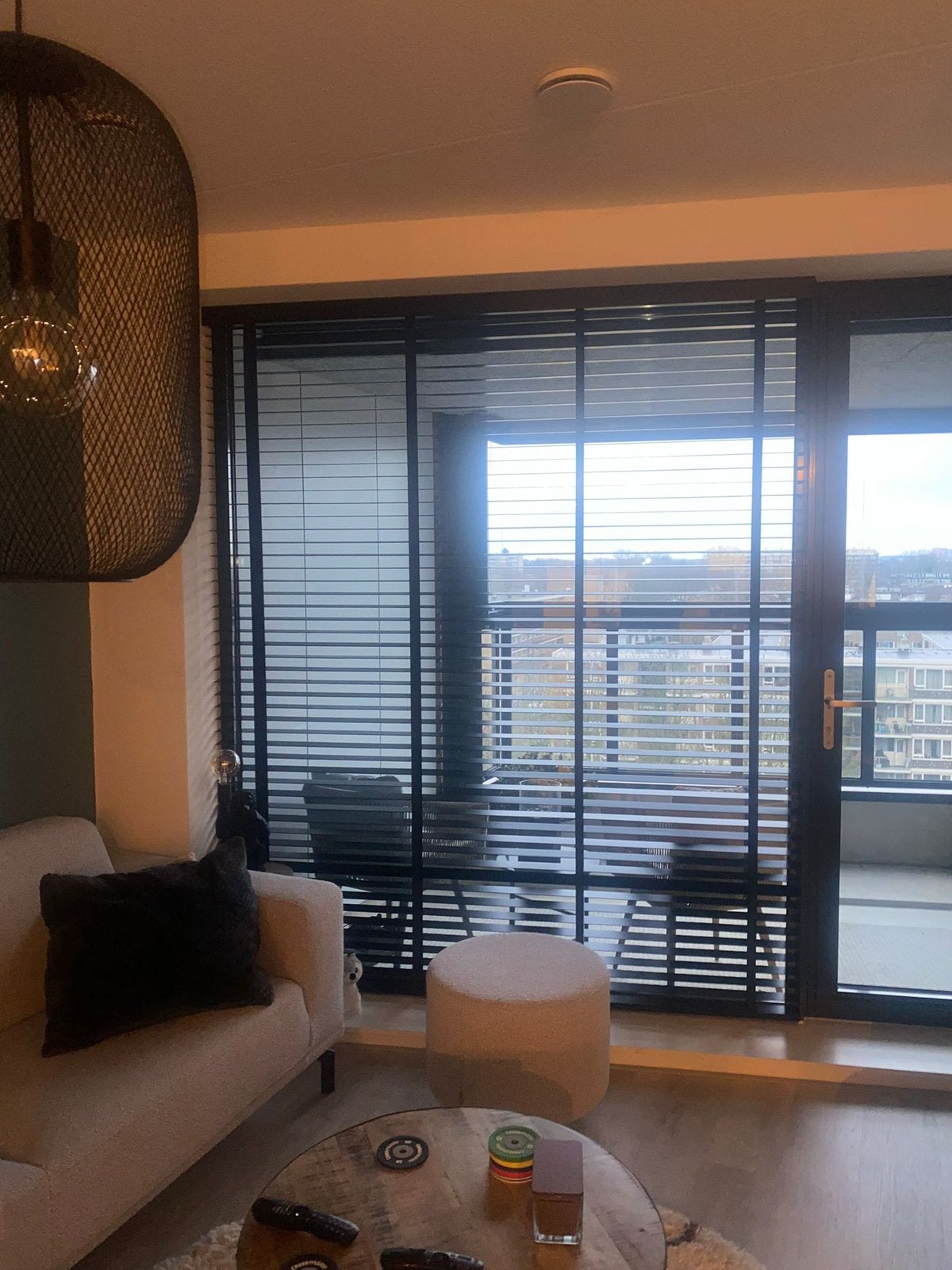 Houten jaloezie 50 mm, Huis en Inrichting, Stoffering | Gordijnen en Lamellen, Ophalen, Jaloezie, Overige merken, Hout