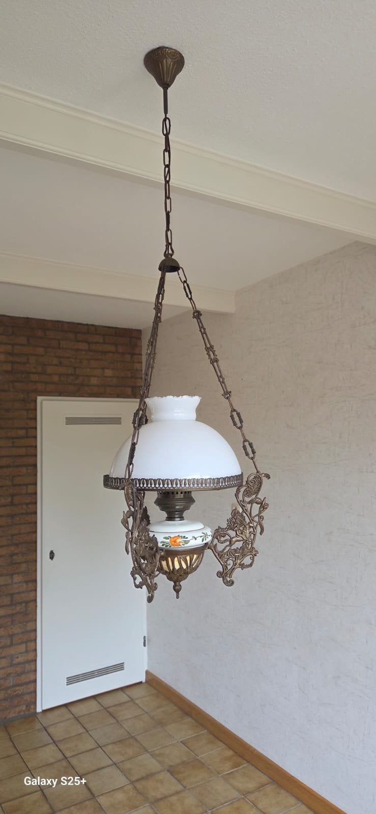 Vintage hanglamp, Ophalen of Verzenden, Gebruikt