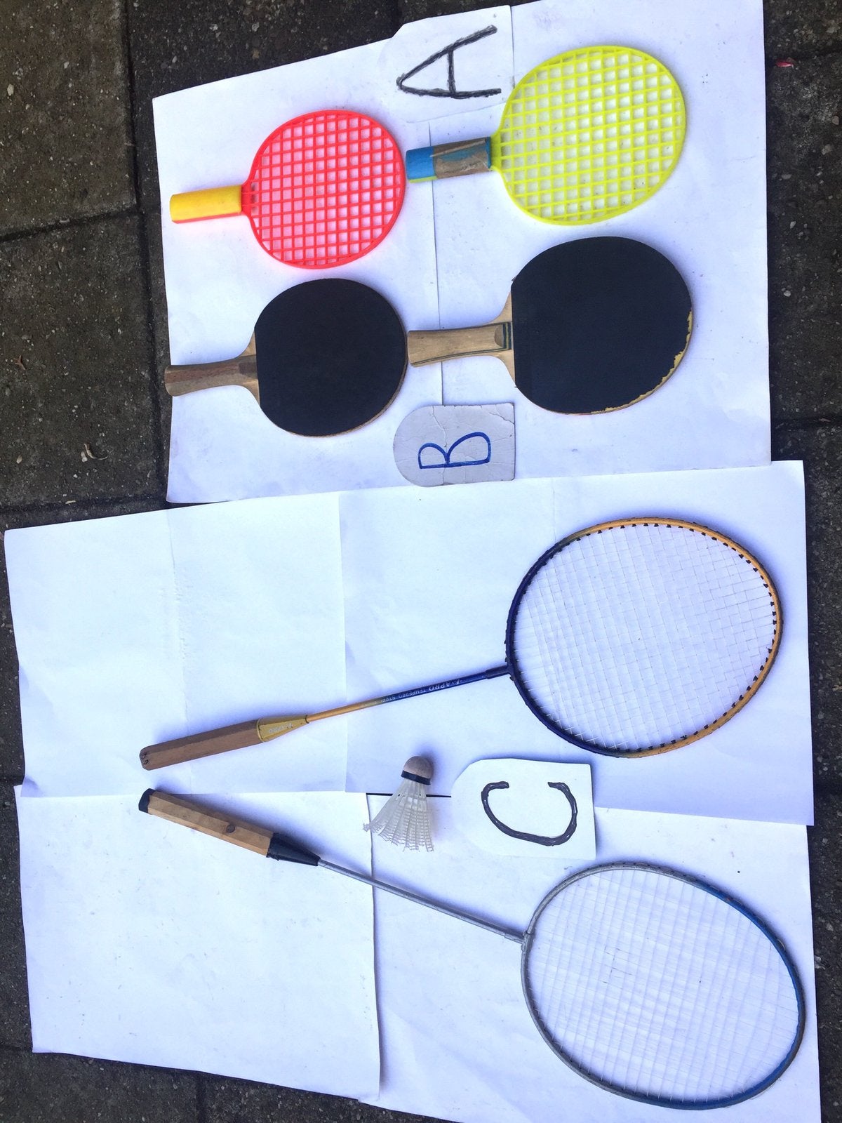 Diverse tafeltennis/badminton/tennisracket/strandtennis, Ophalen of Verzenden, Zo goed als nieuw, Overige typen
