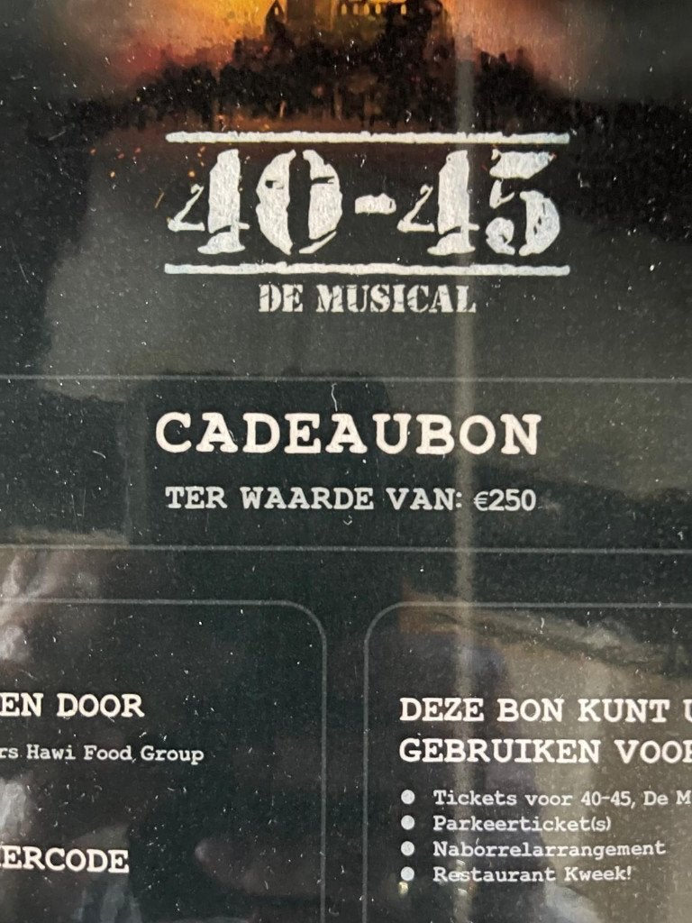 voucher, Tickets en Kaartjes, Eén persoon, Arrangement