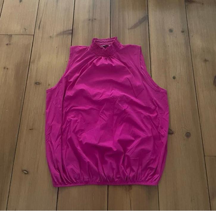 Leuke fuchsiaroze travelstof top Studio Anneloes, XL, Kleding | Dames, Tops, Maat 46/48 (XL) of groter, Ophalen of Verzenden, Zo goed als nieuw