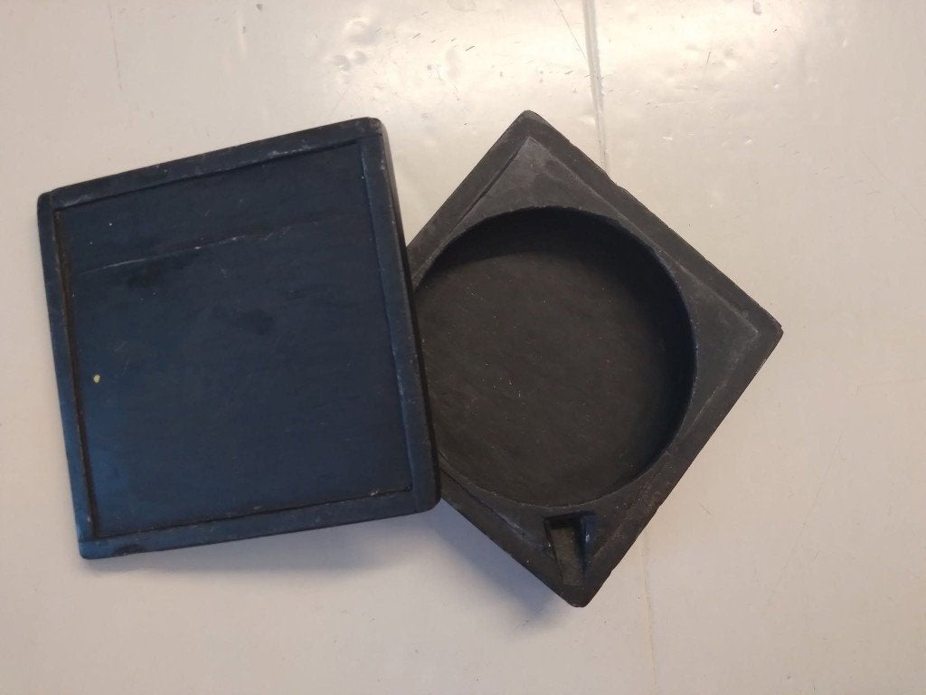 Antieke Chinese inktpot-penseelhouder, Ophalen of Verzenden