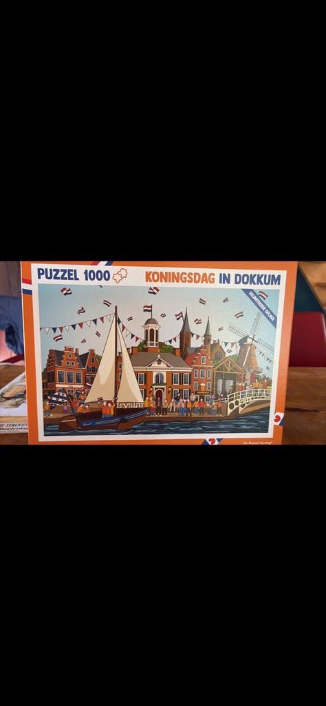 Koningsdag in Dokkum puzzel, Ophalen of Verzenden, 500 t/m 1500 stukjes, Zo goed als nieuw