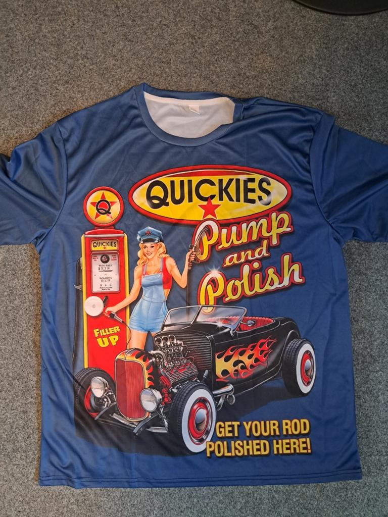 T-shirt 'Quickies Pump maat xxl nieuw, Kleding | Heren, T-shirts, Onbekend, Blauw, Overige maten, Ophalen of Verzenden