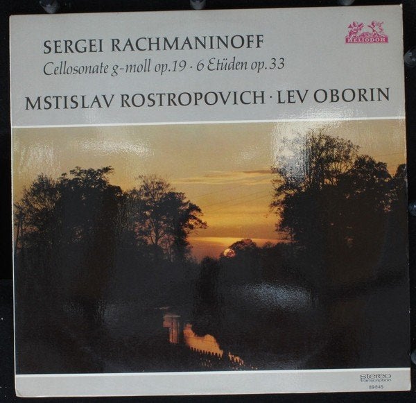 LP - Sergei Rachmaninoff, Mstislav Rostropovich, cello, Kamermuziek, Inclusief binnenhoes, Ophalen of Verzenden, Zo goed als nieuw