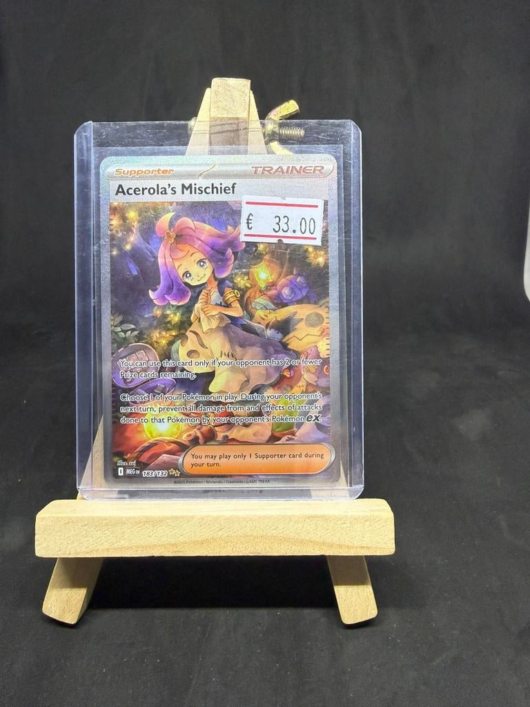 Acerola’s mischief 183 nm/nm, Hobby en Vrije tijd, Verzamelkaartspellen | Pokémon, Ophalen of Verzenden, Zo goed als nieuw