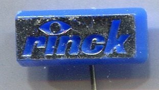 Rinck zilver op blauw plastic speldje ( P_109a), Verzenden, Nieuw, Merk, Speldje of Pin
